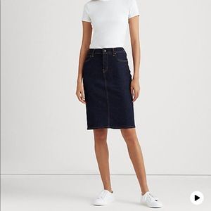 Ralph Lauren Black Denim Skirt